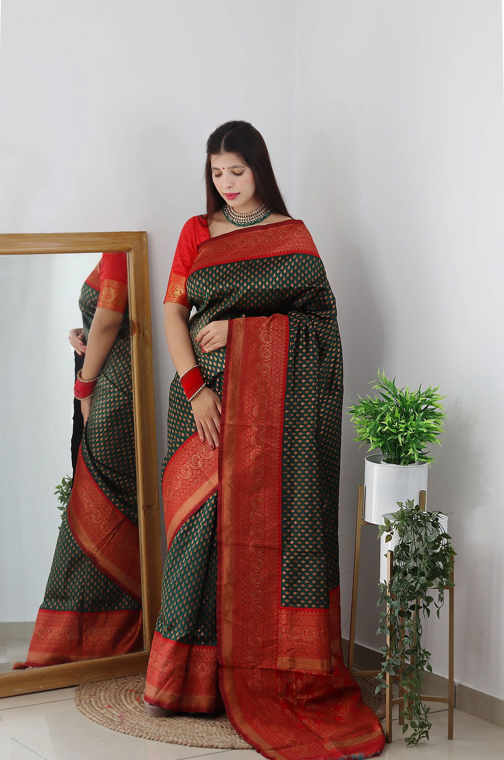 Raah Copper Zari Party Wear Sarees Catalog